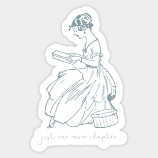 Just one more chapter Book Lover Tee Sticker